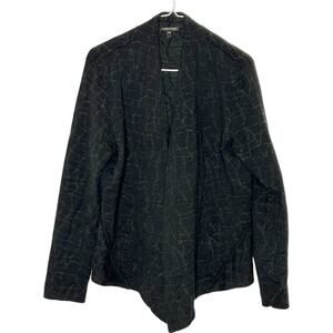 Eileen Fisher Wool Blend Open‎ Front Cardigan Sweater size L